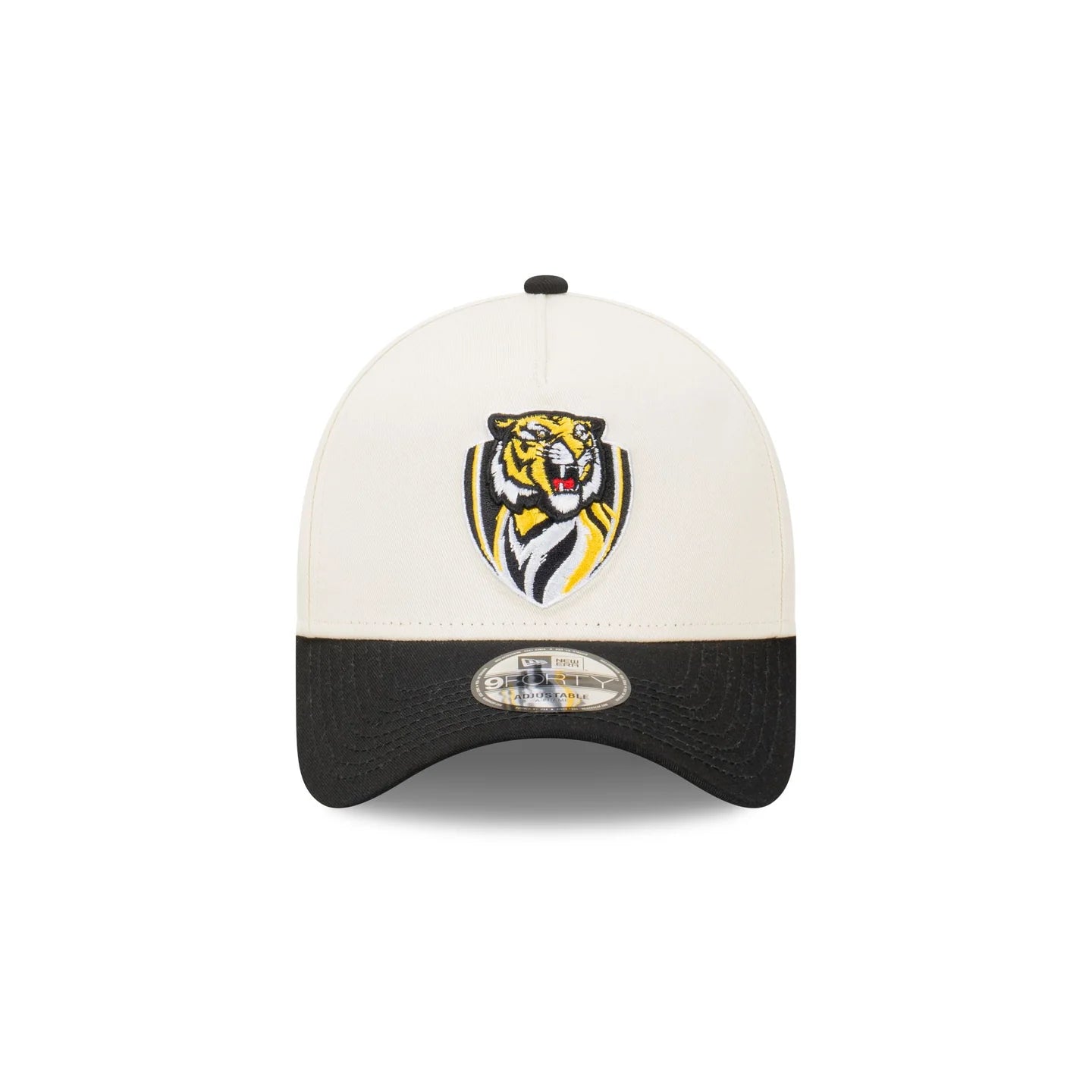 Richmond Tigers Hat - 2-Tone Chrome Black 9Forty A-Frame AFL Snapback Cap - New Era